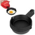 thumbnail image 1 of Modern Innovations Mini Black Cast Iron Skillet Set with Silicone Mitt (4 Count) - 3.5 Inch Pans, Pre Seasoned Small Skillets for Baked Cookie/Brownie or Cooked Eggs, 1 of 8