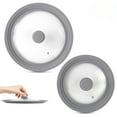thumbnail image 1 of Modern Innovations Universal Tempered Glass Pot Lids with Silicone Rim for 7” to 12” Set of 2, 1 of 7
