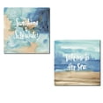 thumbnail image 1 of Modern Inspirational Blue and Brown Adult/Teen Coastal Decor; 2 - 12" x 12" Unframed Prints, 1 of 3