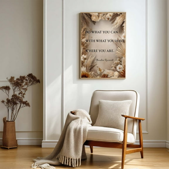 Modern Inspirational Quotes Canvas Painting Wall Art for Living Room Bedroom Decoration, Poster Print, Frameless