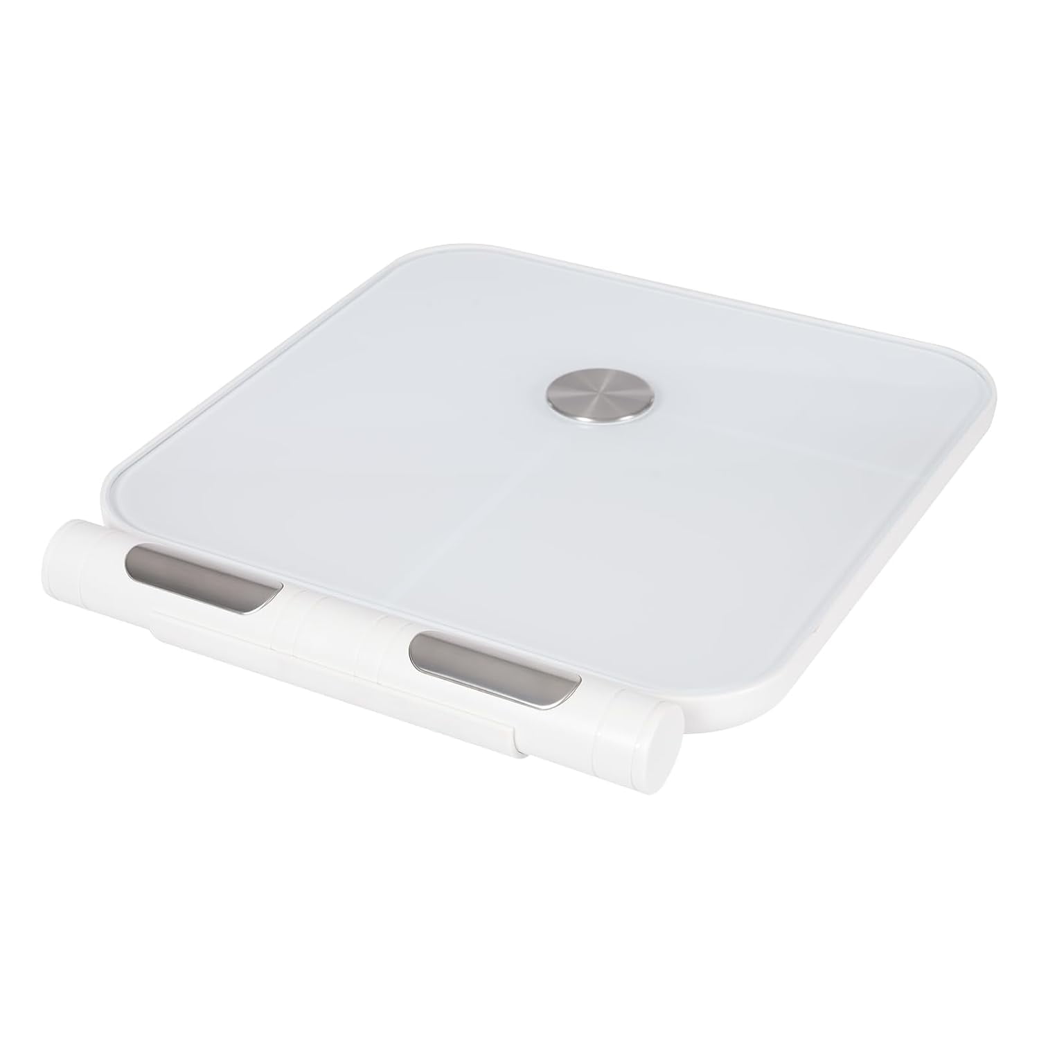 Modern Intelligent Electronic Scale 8 Eletrode Body Scale, Tempered Glass Digital Body Weight Bathroom Scale for Adults and Kids & Seniors - White