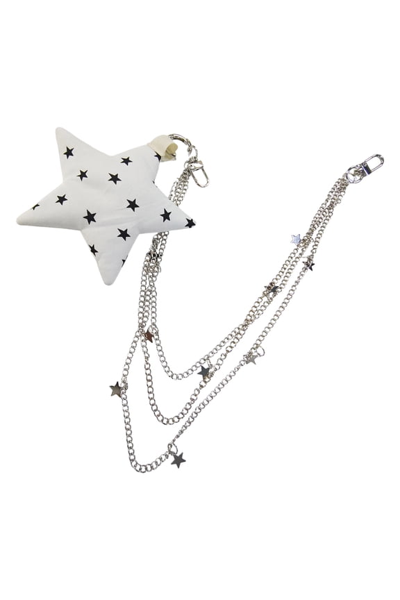 Modern Irregular Five Point Star Key Holder Carabiner Pants Chain Lightweight Alloy Polyester Trousers Chain Accessory
