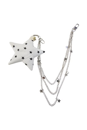 Modern Irregular Five Point Star Key Holder Carabiner Pants Chain Lightweight Alloy Polyester Trousers Chain Accessory