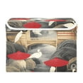 thumbnail image 1 of Modern Japanese Style Large Storage Bins with Linen Collapsible Lid Storage Box 16.7 x 12.6 x 11.8in, 1 of 7