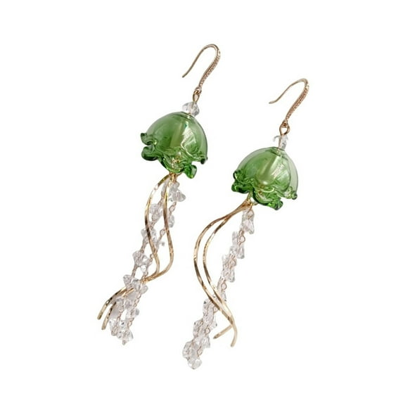 Modern Jellyfish Shaped Earrings With Smooth Alloy Finish Comfort Fit Design For Professional & Casual Occasions