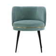 thumbnail image 1 of Modern Kaya Pleated Velvet Dining Chair in Nude, 1 of 11