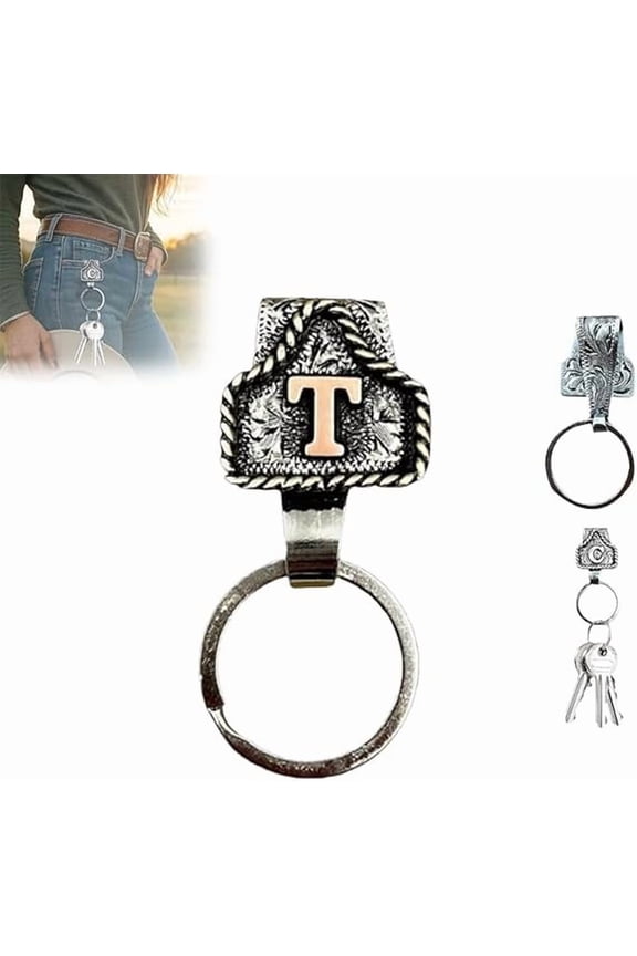 Modern Keychain Belt Clip For Men AntiScratch Metal Key Organizers With Letter Design Quick Attach Keyring Holder