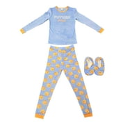 MODERN KIDS Boys Long Sleeve Pajama with Bonus Cozy Slipper 2-Piece Set, Sizes 4-16