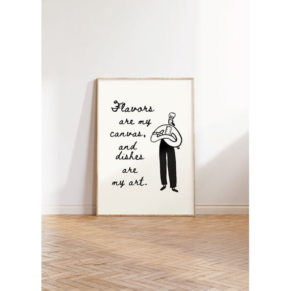 Modern Kitchen Chef Poster, Unframed Paper Poster 8x10in