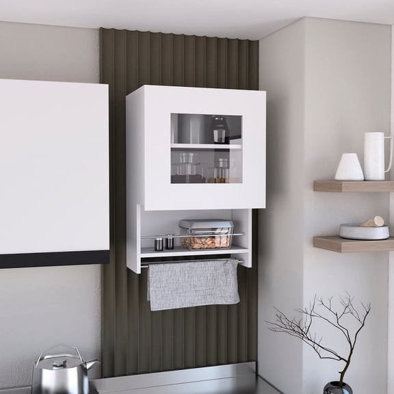 Modern Kitchen Design - Glass - Fronted Cabinet with Storage - Add Style While Keeping Items Accessible