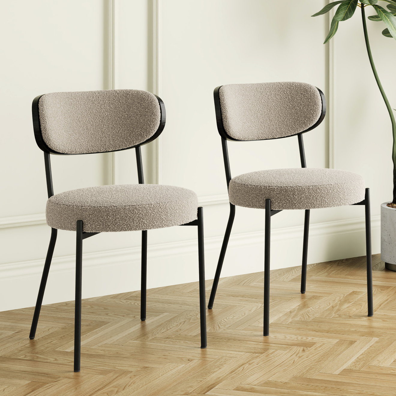 Modern Kitchen Dining Chairs with Bentwood Ash Veneer, Ergonomic Curved ...