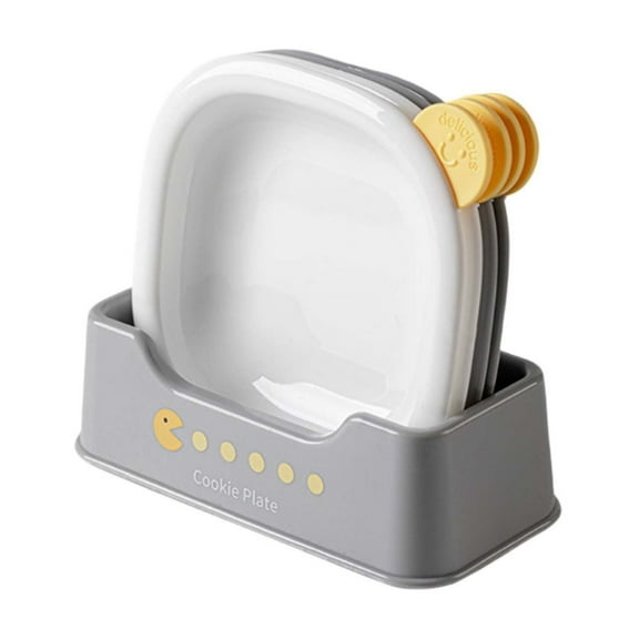 Modern Kitchen Fruit Plate Set With 4 Serving Dishes Durable PP Material Elegant Dining Tableware For Home Restaurant And Party Use Versatile Food Presentation