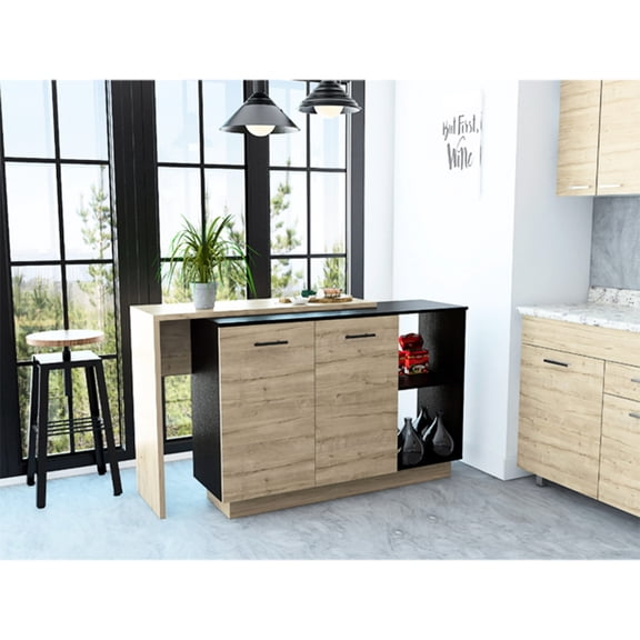 Modern Kitchen Island, 1 Drawer 2 Doors | Create Cozy Atmosphere, Maximize Space