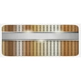 thumbnail image 1 of Modern Kitchen Mat, Close up Surface Image with Grey Band Mechanical High Tech Theme Print, Plush Decorative Kitchen Mat with Non Slip Backing, 47" X 19", Grey Yellow Pale Orange, by Ambesonne, 1 of 1
