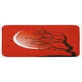 thumbnail image 1 of Modern Kitchen Mat, Digital Nature Scene with Tree Windy Branches Crescent Moon and Stars Art, Plush Decorative Kitchen Mat with Non Slip Backing, 47" X 19", Red Black White, by Ambesonne, 1 of 1