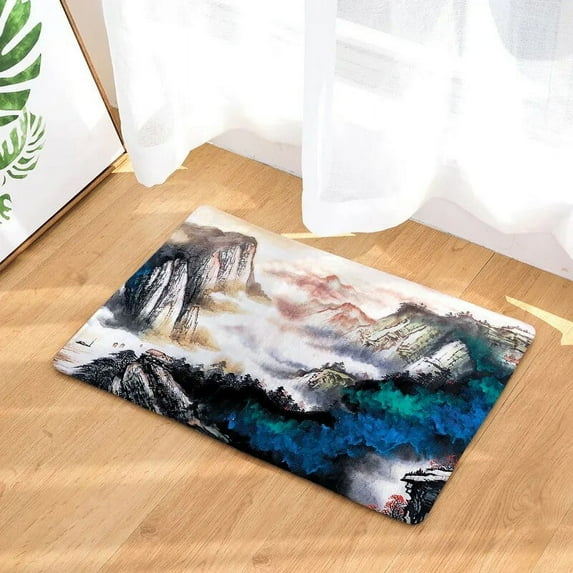 Modern Kitchen Mat Entrance Doormat Hallway Bedroom Living Room Mountain Floor Carpet Balcony Bathroom Anti-Slip Rug