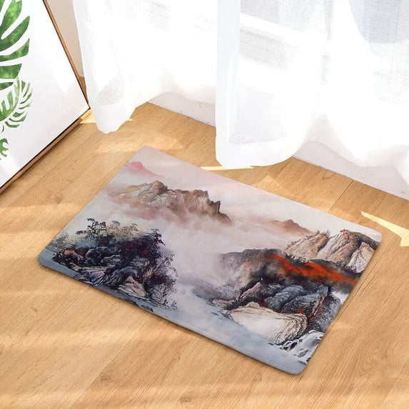Modern Kitchen Mat Entrance Doormat Hallway Bedroom Living Room Mountain Floor Carpet Balcony Bathroom Anti-Slip Rug