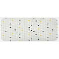 thumbnail image 1 of Modern Kitchen Mat, Modern Geometric Shapes Polka Dot Tear Drop Forms Pattern Graphic Art Print, Plush Decorative Kitchen Mat with Non Slip Backing, 47" X 19", Yellow White Grey, by Ambesonne, 1 of 1