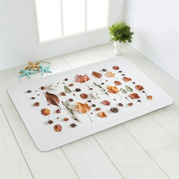 Modern Kitchen Mat Home Entrance Doormat Autumn Maple Leaves Bedroom Living Room Floor Carpet Balcony Anti-Slip Long Rug
