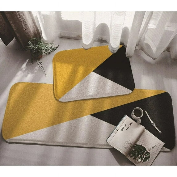 Modern Kitchen Mat Long Strip Bedroom Entrance Doormat Pattern Home Floor Decoration Living Room Carpet Bathroom Non-Slip Rug