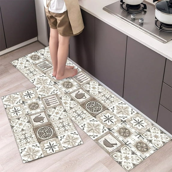 Modern Kitchen Mat Long Strip Home Decor Non-Slip Absorbent Entrance Doormat Bedroom Living Room Foot Mats Kitchen Carpet Set