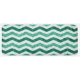 thumbnail image 1 of Modern Kitchen Mat, Pastel Chevrons Peru Zigzag Lines in Green Toned Geometric Contemporary, Plush Decorative Kitchen Mat with Non Slip Backing, 47" X 19", Mint Green Dark Green, by Ambesonne, 1 of 1