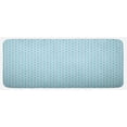 thumbnail image 1 of Modern Kitchen Mat, Pool Water Wavy Lines Circled Web Like Design with Backdrop Art Print, Plush Decorative Kitchen Mat with Non Slip Backing, 47" X 19", Pale Blue and White, by Ambesonne, 1 of 1