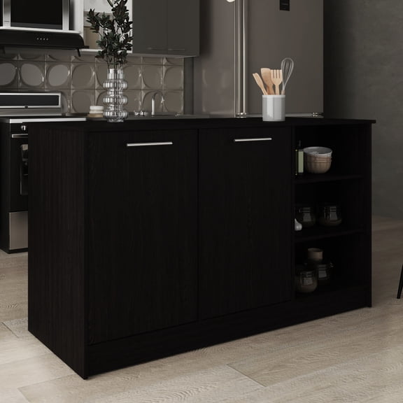 Modern Kitchen Organization - Meal Prepping on Spacious Countertop with Concealed Storage