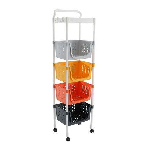 Modern Kitchen Storage Rack Floor-Standing Fruit Vegetable Storage Basket Kitchen Storage Basket Organizer