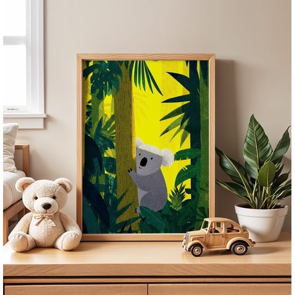 Modern Koala Nursery Poster Unframed Paper Print