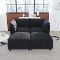 thumbnail image 1 of Modern L Shaped Convertible Sectional Sofa, 4 Seats Corduroy Upholstered Modular Couch With Storage For Living Room Office Apartment, 1 of 11