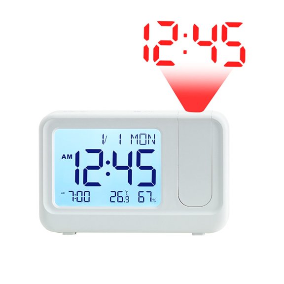 Modern LCD Digital Clock Features Auto Dimming Screen And Quiet Operate Technology Bedsides Clock