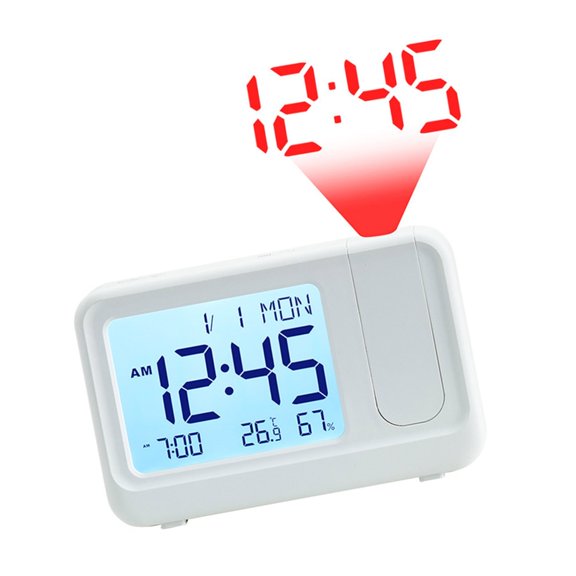 Modern LCD Digital Clock Features Auto Dimming Screen And Quiet Operate Technology Bedsides Clock