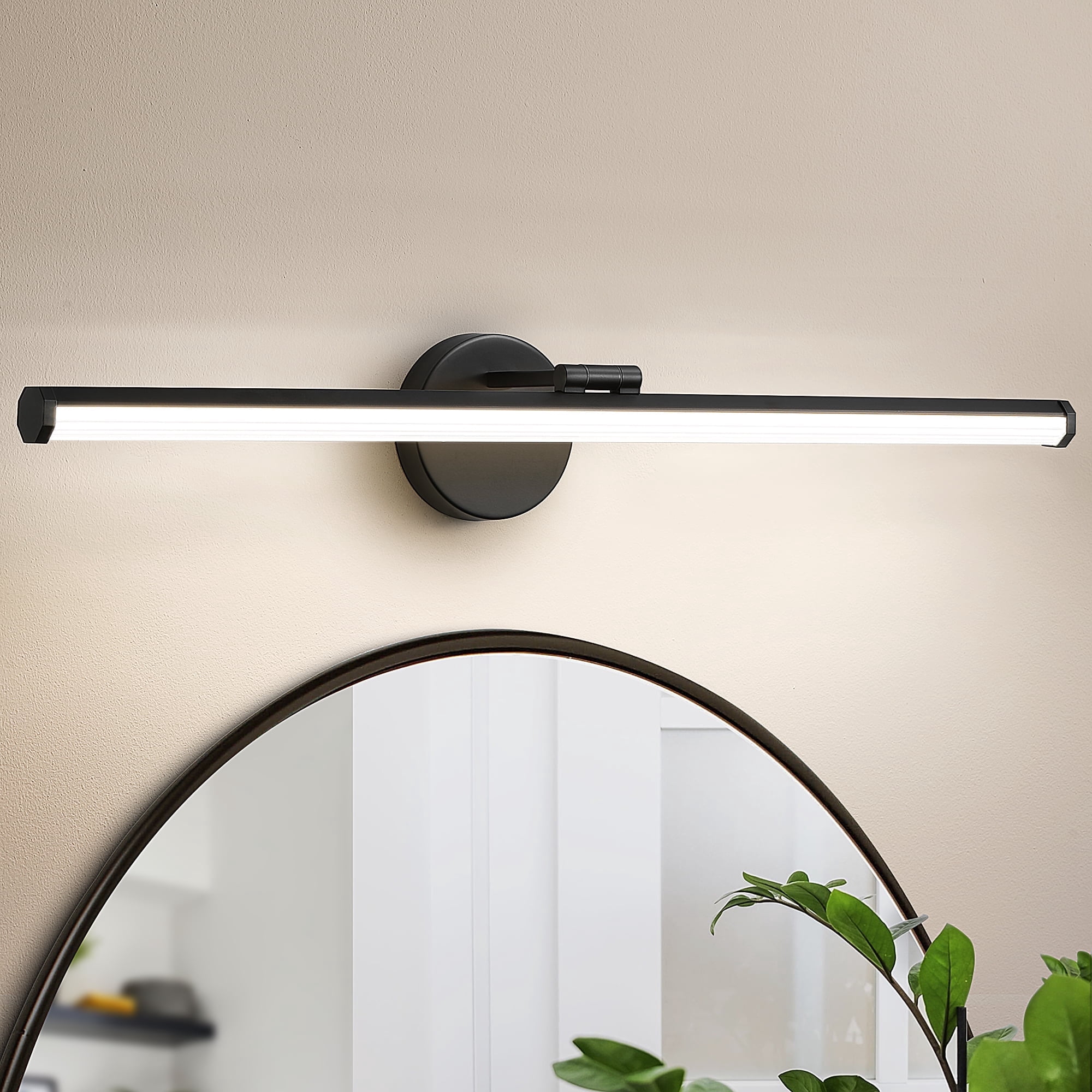 KAISITE Modern LED Bathroom Vanity Light 24W 4000K LED Bathroom Lighting Fixture Angle Adjustable 30 Inch Modern Vanity Light Bar for Bedroom Living Room