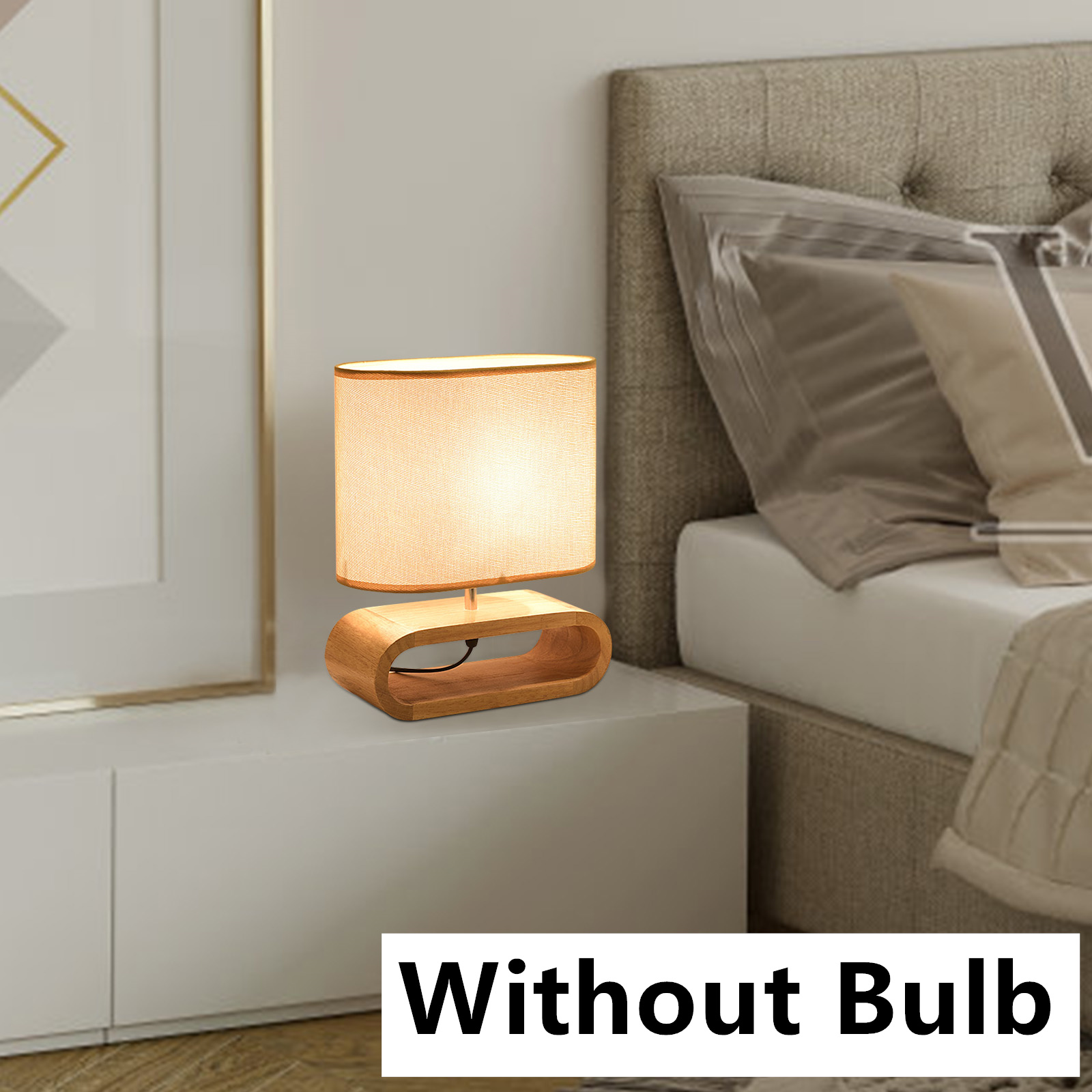 Modern LED Bedside Table Lamp Dimmable Base Nightstand Reading Lamp For