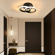 Modern LED Ceiling Light 20W Cool White Light Ceiling Lamps for Corridor Aisle Hallway Balcony Bedrooms(Black)