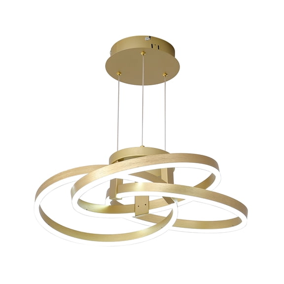 Modern LED Ceiling Light,3 Ring LED Chandelier Lighting Fixture Dimmable LED Hanging Lamp Pendant Light for Dining Room