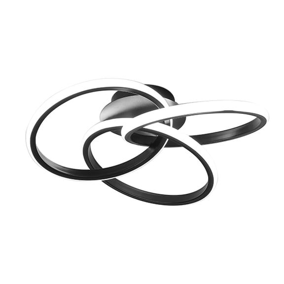 Modern LED Ceiling Light, Ceiling Light with Remote Control, 3-Ring Ceiling Light for Living Room, Dining Room, Kitchen, Bedroom