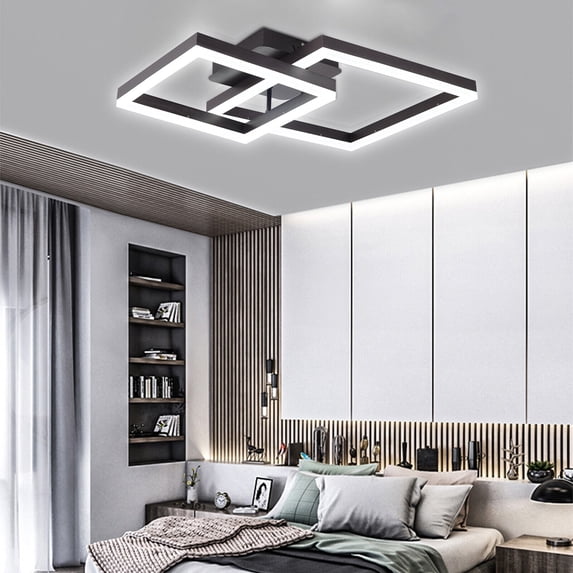 Modern LED Chandelier Pendant Lamp Dimmable Ceiling Light Fixture 60W+Remote