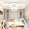 thumbnail image 1 of Modern LED Ceiling Light Dimmable Remote Control 4 Ring Ceiling Light 48W 4400LM, Ceiling Light for Living Room, Bedroom, Kitchen, Corridor, Balcony, Dining Room, White, 2800-7000K, 1 of 6