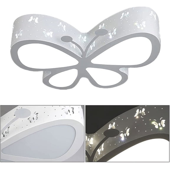 Modern LED Ceiling Light Fixture 78W Flower LED Ceiling Light Dimmable Lamp with Remote Acrylic Flush Mount Chandelier for Bedroom Living Room Kitchen (White)