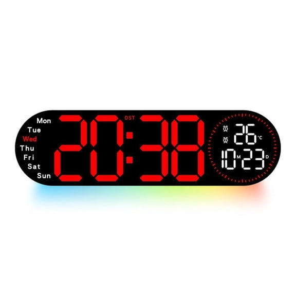 Modern LED Clock Digital Alarm Clock Featurings 12/24Hour Format Home Decors