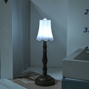 Modern LED Cordless Table Lamp, Rechargeable Battery, 3 Level Brightness Night Light, Metal Shell, Minimalist Design, for Couples Dinner/Coffee Table/Restaurant/Bedroom, White