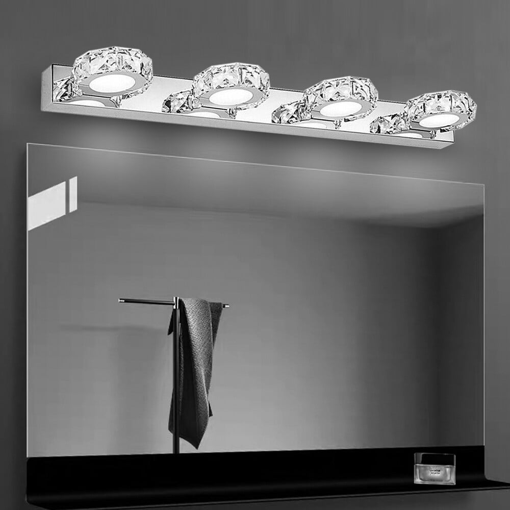 Modern LED Crystal Mirror Light Front Wall Lamp Bathroom Vanity Light Fixture