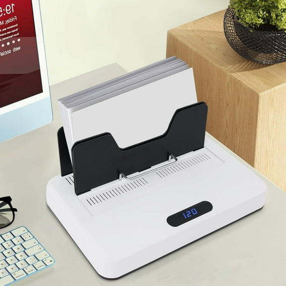 Modern LED Electric Heat Binding Machine Easy Operation Hot Melt Device Wide Compatibility White 700W