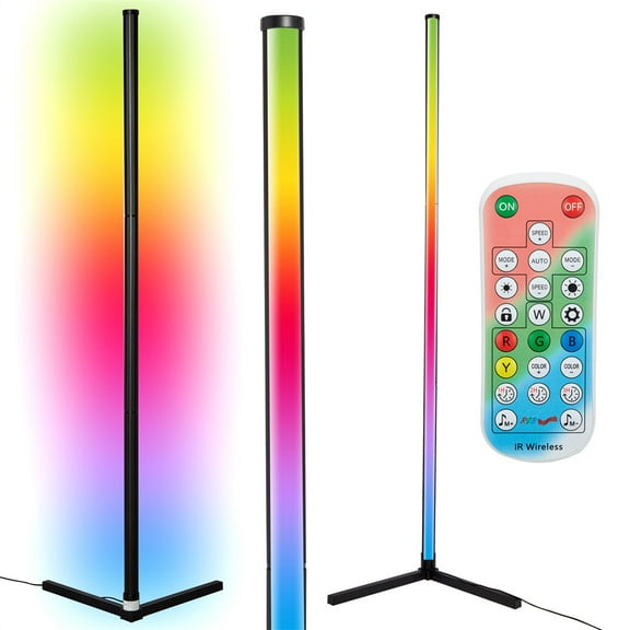 Modern LED Floor Lamps RGB Lamp Indoor Lighting Atmospheric Bluetooth Remote Control Stand Light Home Living Room Decor