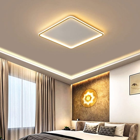 Modern LED Flush Mount Ceiling Light Acrylic Ultrathin Ceiling Lamp Dimmable 3000K-6000K 3 Color Changes w/Remote for Dinning Room Bedroom Living Room