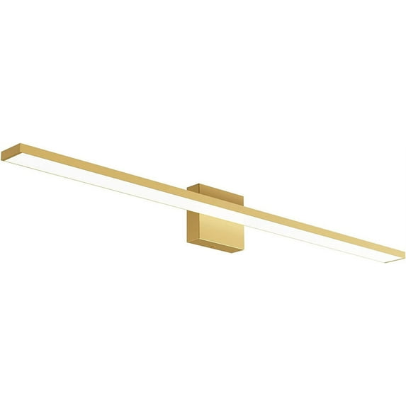 Modern LED Gold Vanity Light for Bathroom 40inch 38W Frosted Aluminum Gold Bathroom Wall Lighting Fixtures Over Mirror White Light 6000K