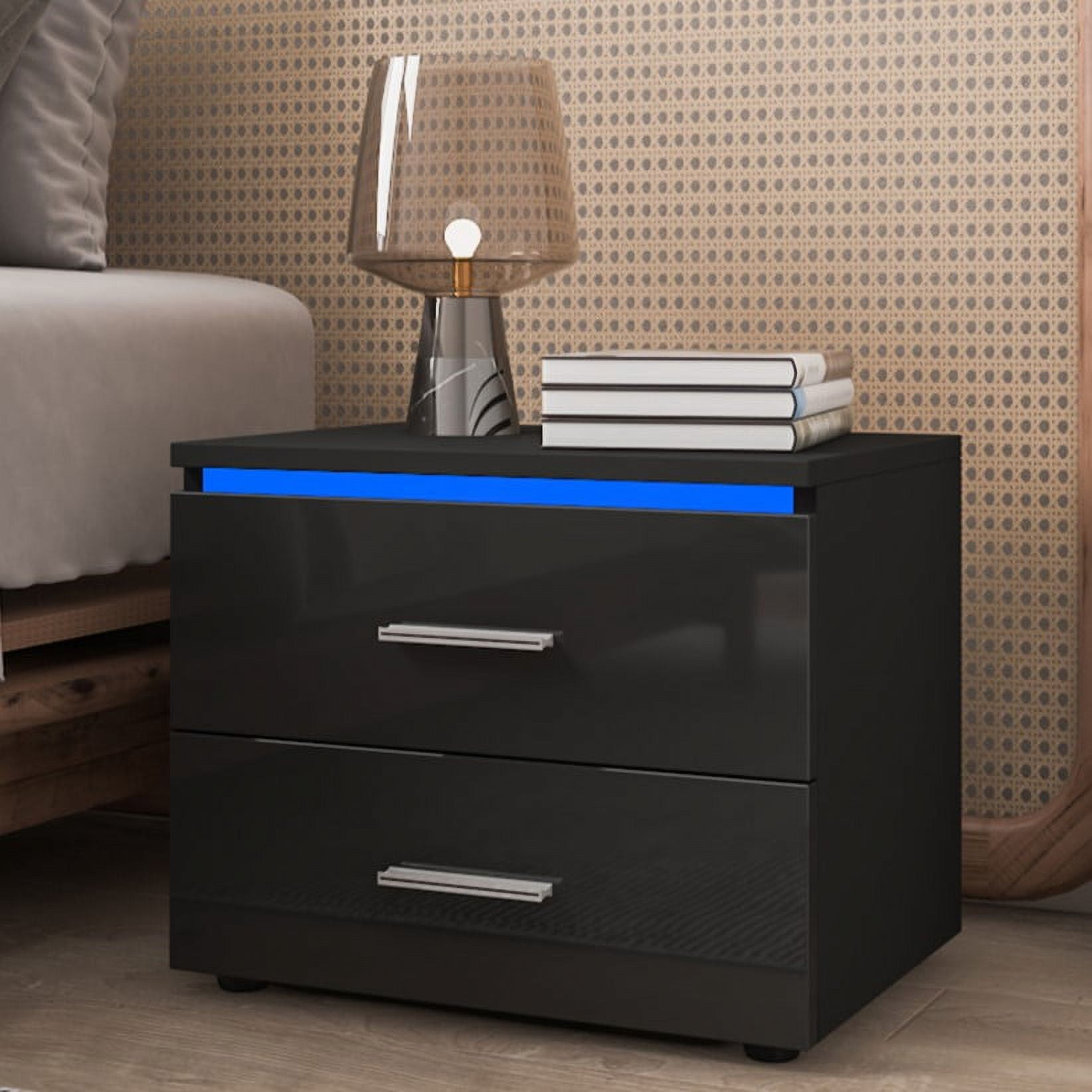 High gloss 2024 bedside lockers
