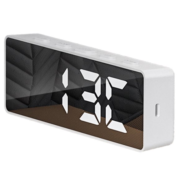 Modern LED Mirrored Digital Clock with 2 Alarm Temperature Function with USB Port and Backups for Home or Office